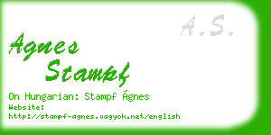 agnes stampf business card